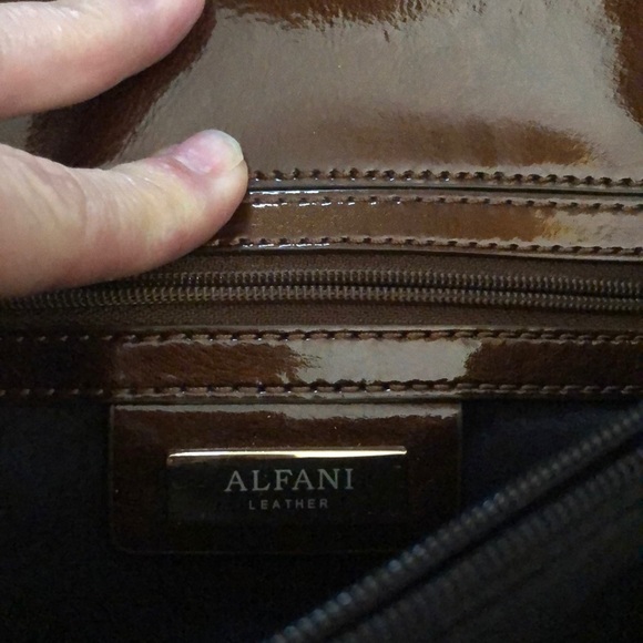 Alfani leather and brown and cram zebra ponyhair clutch removable strap - Picture 8 of 8